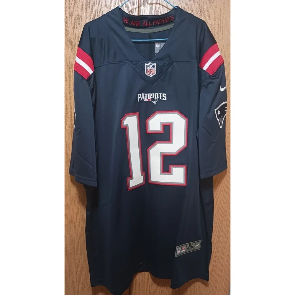 Tom Brady (Nike)-(Patriots)-(Jersey)-(Blue)-(Pre-owned)-(Size-XL)-$100.00 - Picture 1 of 5